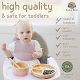 Bubba Bear Baby Bamboo Weaning Set Plates Bowls Spoons with Suction Base view 5