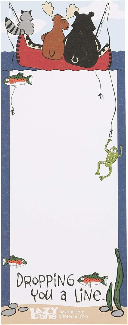 Amazon Dropping You A Line Bear ムース カエル 魚 アライグマメモ帳by Lazyone メモ帳 文房具 オフィス用品