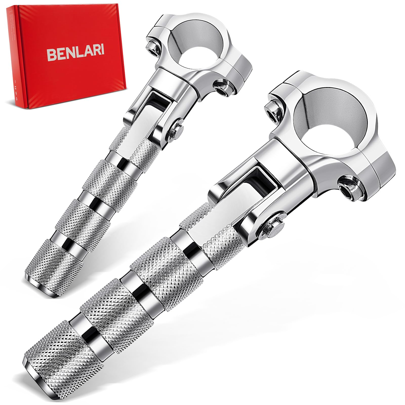 Photo 1 of ******* factory sealed *******Benlari CNC Highway Pegs Motorcycle Foot Pegs Stainless Steel 1in 1-1/4in 25mm 32mm Fit for Harley Davidson for BMW for Honda for Suzuki for Kawasaki Engine Guards Crash Bars Chrome