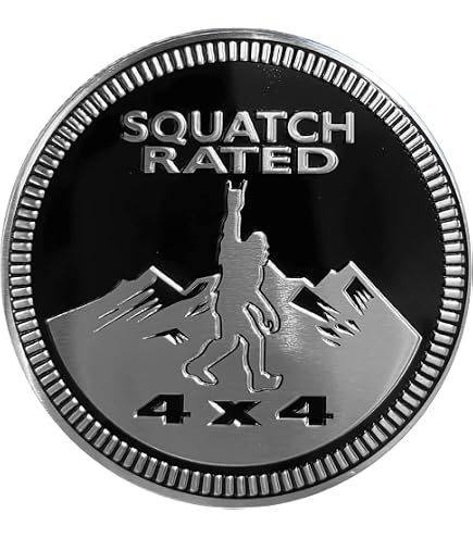 Turtle Badge Rated Car Emblem, 4 X 4 Metal Automotive Badge 3D Metal Cars Badges Emblems Round Emblem Decals Casr Badge Decals Stickers Compatible With Jeep Wrangler Vehicles Trucks SUV