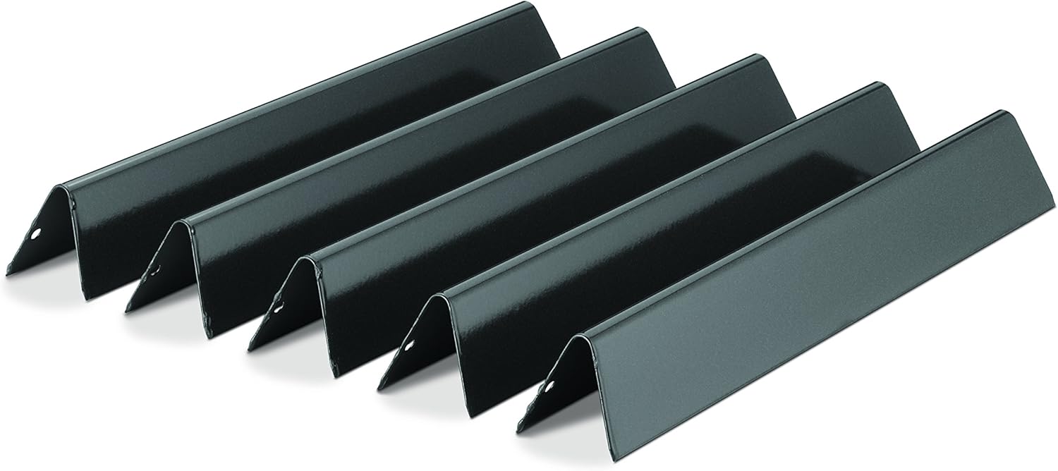 Weber 7621 Gas Grill Porcelain Enameled Flavorizer Bar Set for 300 Series Gas Grills (17.6 x 2.3 x 2.2), Gray : Garden & Outdoor