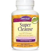Nature's Secret Super Cleanse Herbal Colon Cleanse &amp; Gut Support | 200 Tablets | 14 Herbs + Probiotic | Digestive Wellness &amp; Regularity | Extra Strength Gut Health Support