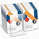 Relx Acrylic Sign Holder 8.5 x 11, Slant Back