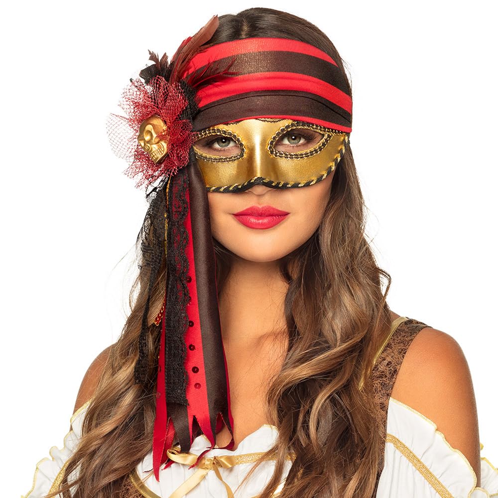 Boland 00285 – Venice Mask Pirate Woman, Red