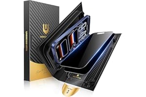 UNBREAKcable for iPhone 17 Pro Privacy Screen Protector QuickSet Box, 25° Anti-Spy Tempered Glass, 9H Hardness, Case-Friendly