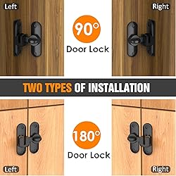 Barn Door Lock – Small 90/180 Degree Flip Sliding