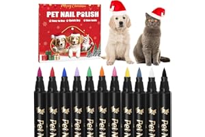 CHELOMENT Christmas Dog Nail Polish Pens Quick Dry, 11 Colors Pet Nail Polish Kit for Dogs/Cats,Dog Safe Nail Polish,DIY Christmas Nails for Dogs,Nail Polish for Dogs,Easy to Apply,Ideal Gifts for Dog Nails