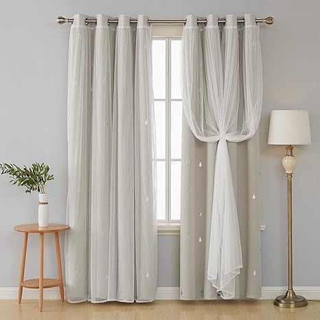 Buy Deconovo Mix And Match Curtain 2 Piece Raindrop Printed Room