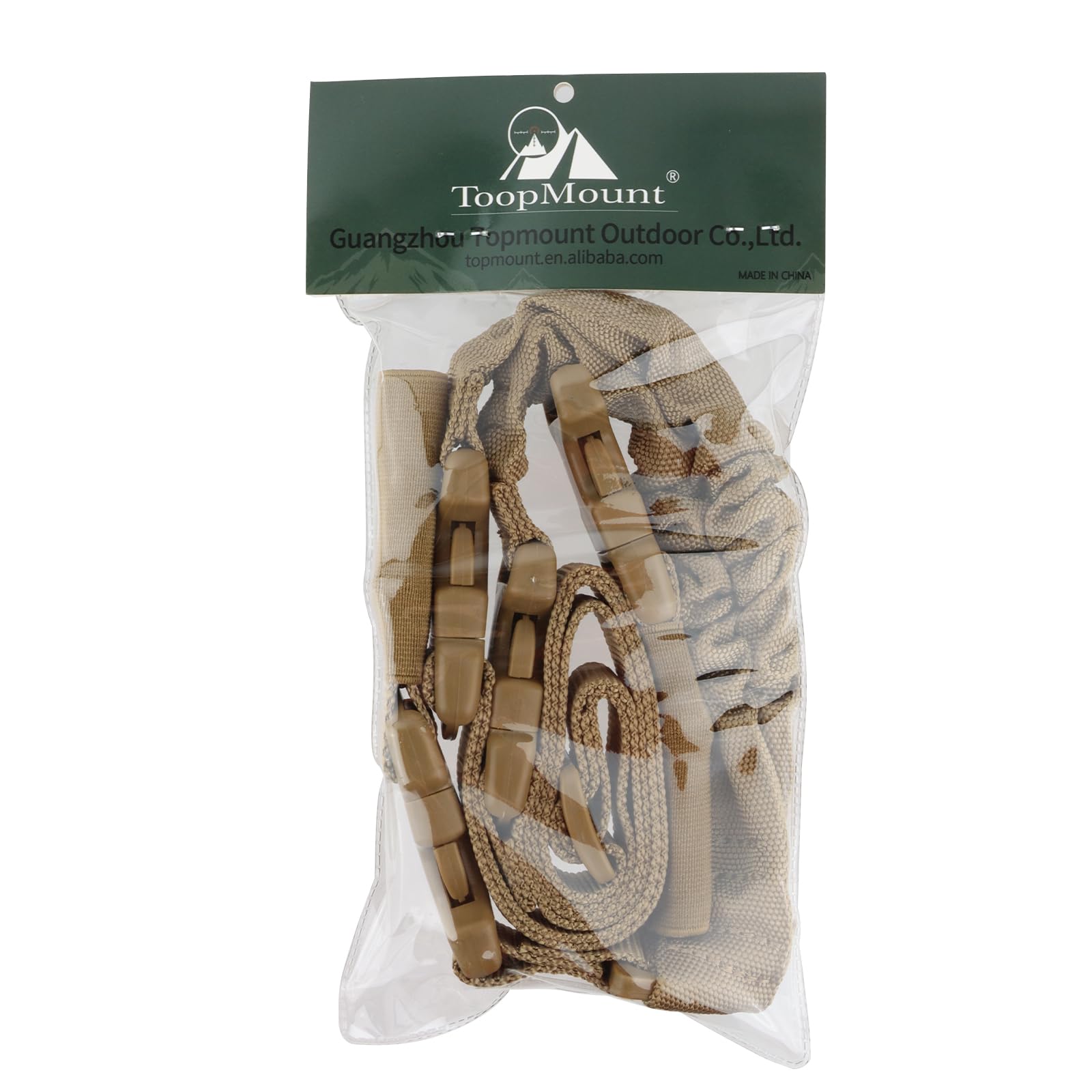 ToopMount Single Point Sling Tactical Gun Shoulder Rope Nylon Adjustable Rifle Strap for Airsoft Hunting Tactical Paintball (Khaki)