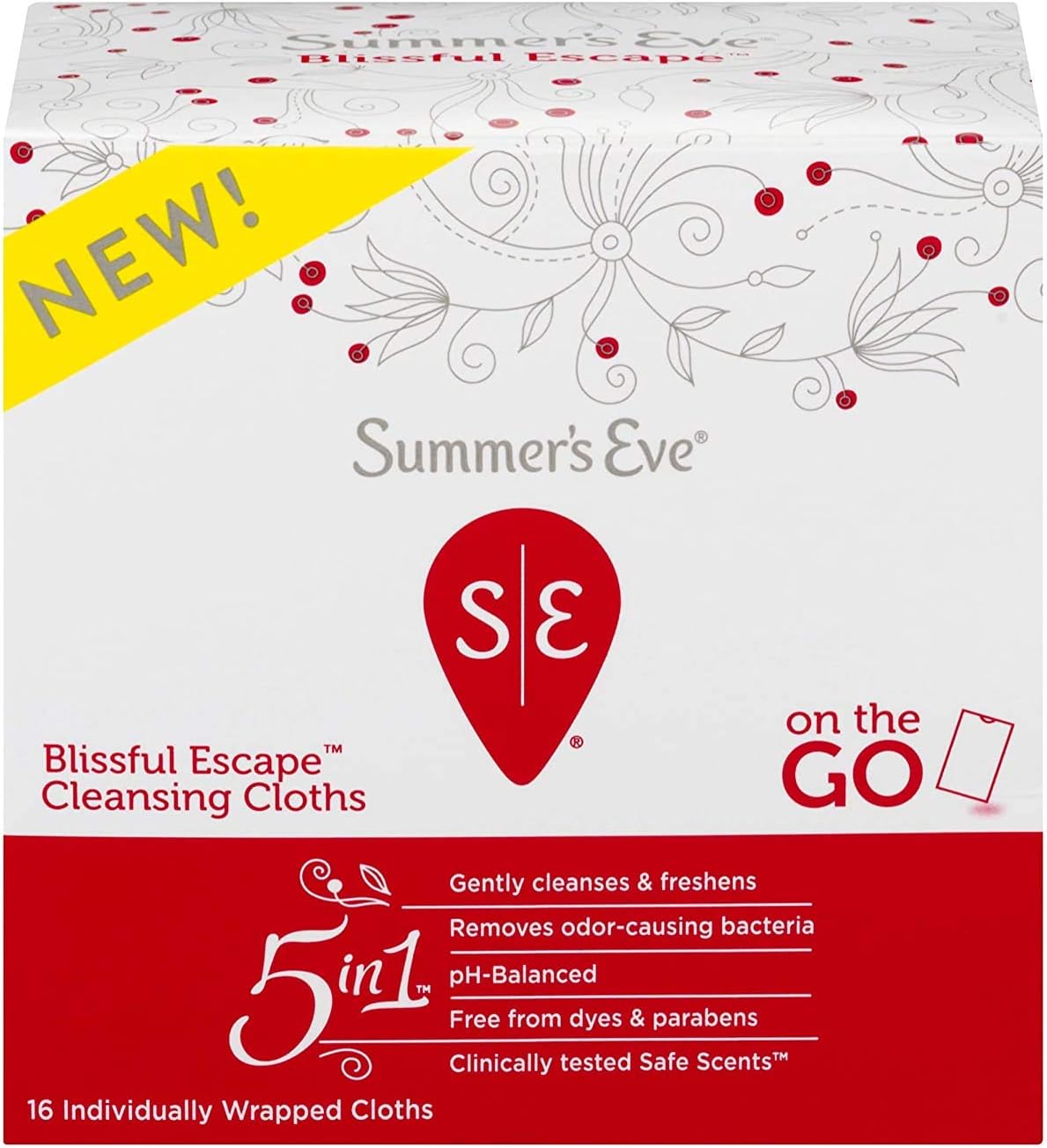 Summer’s Eve Cleansing Cloths, Blissful Escape, 16 Count : Beauty