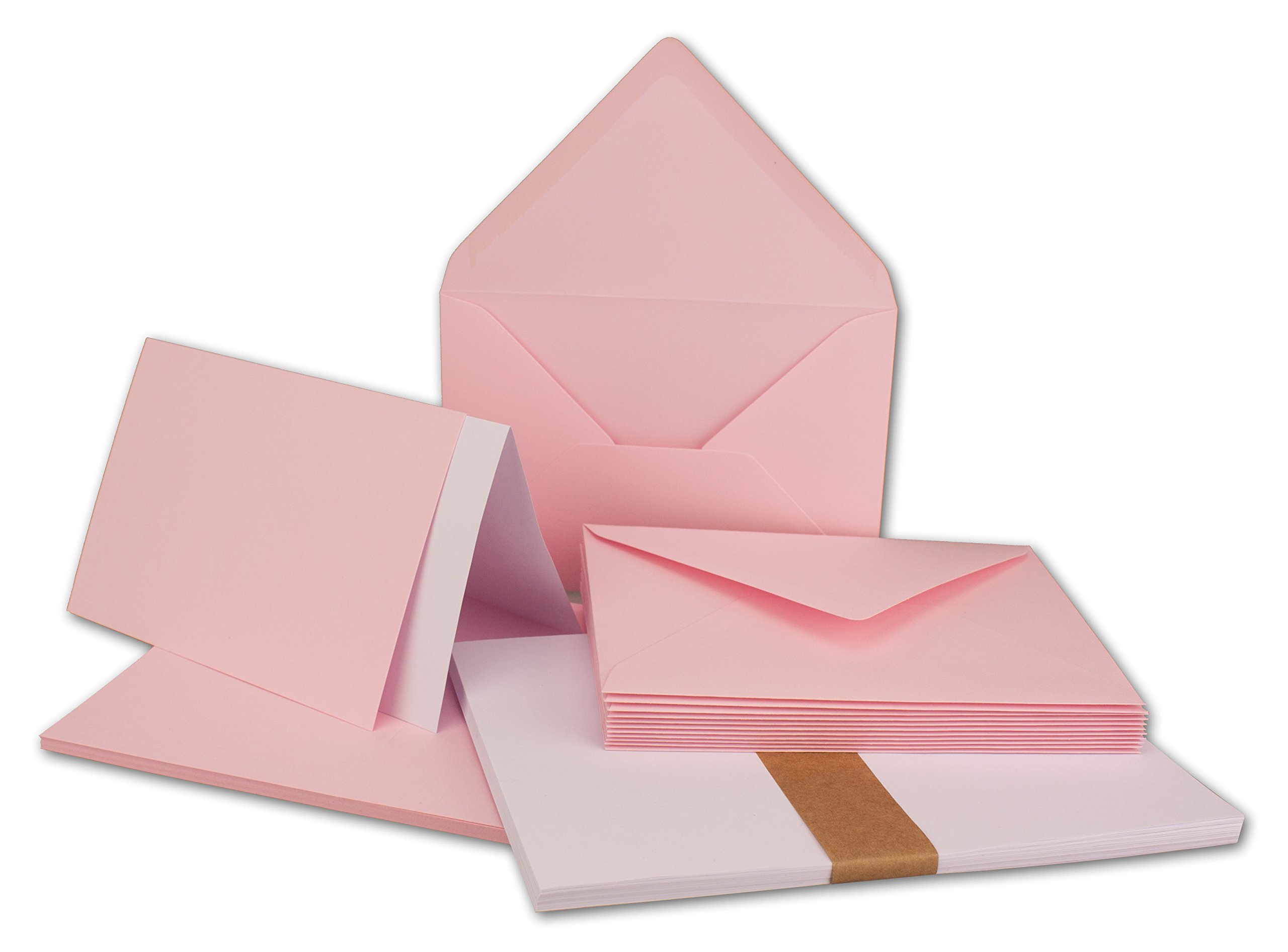 "FarbenFroh by GUSTAV NEUSER" 25x folding cards SET DIN A6/C6 with envelopes in pink including insert 14.8 x 10.5 cm Premium quality FarbenFroh