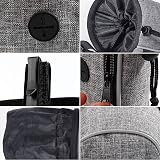 nuoshen Pet Treat Bag Adjustable Waistband Dog Training Pouch Light Gray view 4