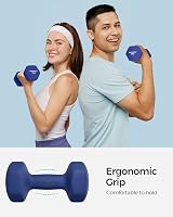 SONGMICS 2 x 5 kg Neoprene Dumbbells Hexagon Harbor Blue SYL910Q01 view 3