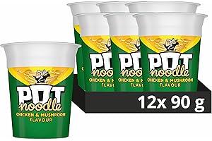 Pot Noodle Chicken and Mushroom 90 g (Pack of 12)