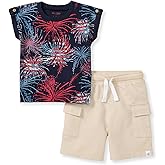 Burt's Bees Baby baby-boys Short Sleeve Shirt and Pant Set, Top & Bottom Outfit, 100% Organic Cotton