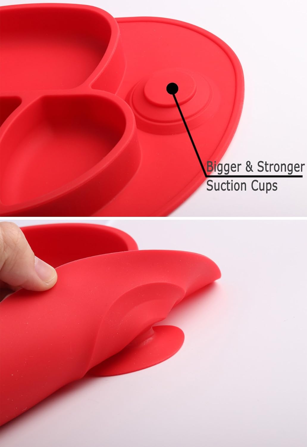Micro Ondes Et Lave Vaisselle Securitaire Rouge Bebe Placemats Assiette Silicone Grade Alimentaire Ventouse Forte Antiderapant Napperon Fda Approuve Sans Bpa Pour Bebe Nourrisson Vaisselle Bebe Puericulture Centroarco Com