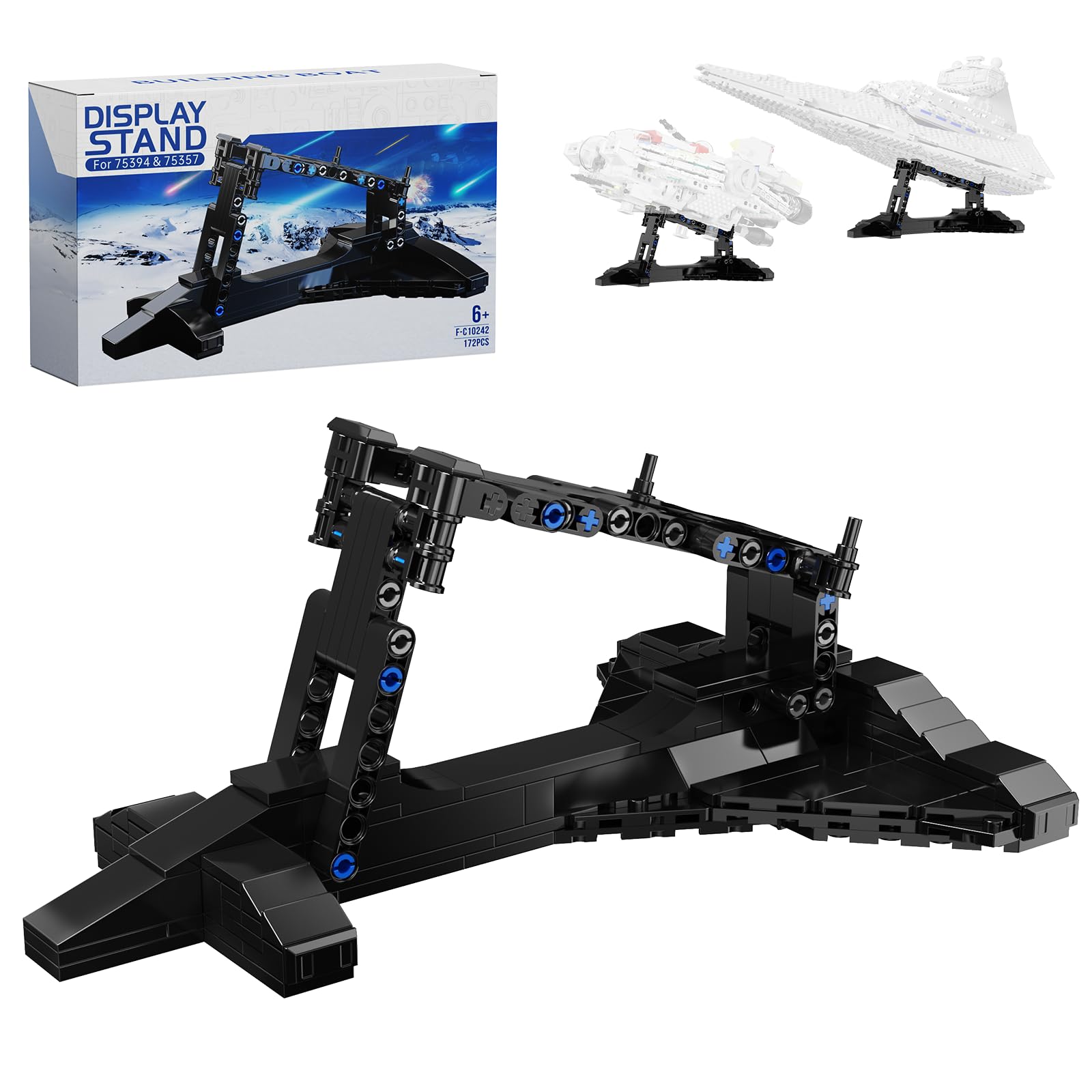 Photo 1 of Display Stand Compatible with Lego 75394 & 75357, Imperial Aircraft Stand Building Kit, Creative Gifts and Movie Collectibles for Fans, Adults, Kids (172 PCS)