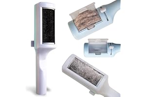 miwoowim 3 Packs Pet Hair Remover Roller Lint Brush and Reusable Lint Roller Dog & Cat Hair Remover for Rug, Furniture, Couch, Car, Carpet, Clothes and Bedding Multi-Surface Fur Removal Tool