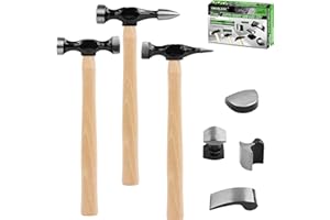SWANLAKE 7 Piece Auto Body Repair Kit, Auto Body Tools, Auto Body Repair Tools with Carbon Steel Hammer Heads