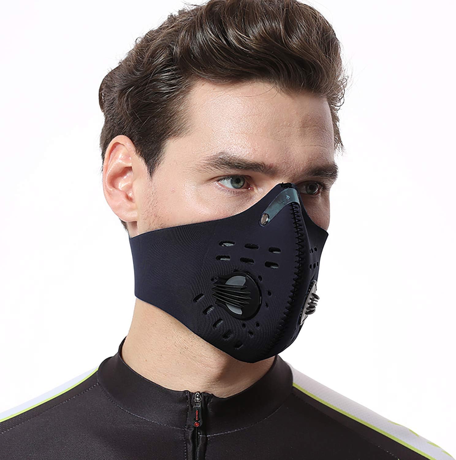 XINTOWN Dustproof Mask Activated Carbon Filtration Exhaust Gas Anti Pollen Allergy Face Mask for Running Cycling and Other Outdoor Activities