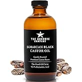 The Goodbye Company Black Castor Oil for Hair Growth – Organic, Cold-Pressed & Unrefined 100% Pure & Hexane-Free - Glass Bottle (450mL) Nourishing Oil for Eyebrow, Eyelash & Stronger Hair (16.9 oz)