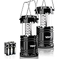Vont 2 Pack LED Camping Lantern, Super Bright Portable Survival Lanterns, Must Have During Hurricane, Emergency, Storms, Outa