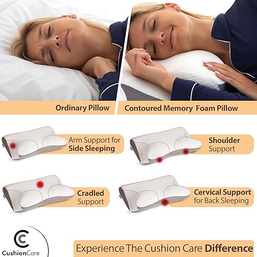 Cervical Memory Foam Pillow for Neck and Shoulder Pain Relief