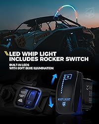 Xprite 1PC 3FT Spiral RGBW LED Whip Light with