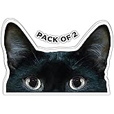 IMPERIAL VIBES| Peeking Cute Black Cat Kitty Car Vinyl Decal for Car Truck Van SUV Window Wall Cup Laptop, Waterproof Vinyl Window Bumper Sticker| 3 Inches appx - Imp 121