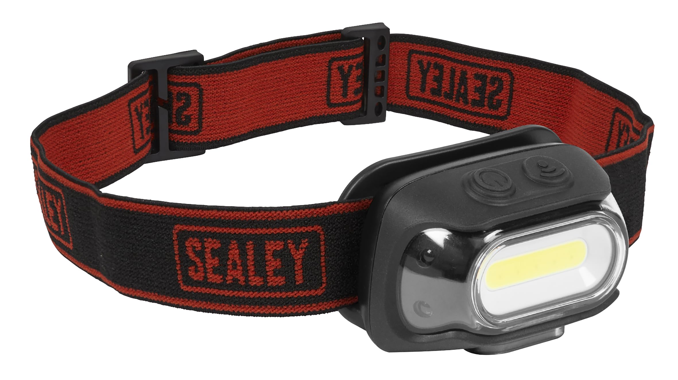 Sealey Rechargeable Head Torch with Auto-Sensor, 8W COB LED, 500lm - HT08R, Red