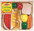 Melissa & Doug Cutting Food - Play Food Set With 25+ Hand-Painted Wooden Pieces, Knife, and Cutting Board