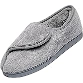 Git-up Women Soft wide Slippers Memory Foam Closed Toed Diabetic Arthritis Edema House Slippers