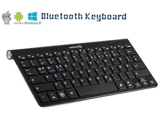 Navitech QWERTZ Bluetooth-Tastatur kompatibel mit dem Huawei Medipad T180 / Medion Akoya E8211T 8 Zoll / Ionik TW Tablet