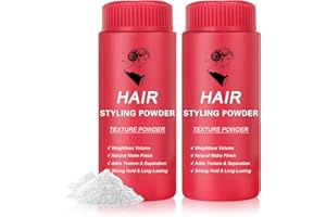 DAMUSI Hair Texture Styling Powder for Men & Women, Mattifying Hair Texturizing Volume Powder with Matte Finish, Strong Hold, Easy to Apply for All Hair Styles 0.52 Oz(Pack of 2)