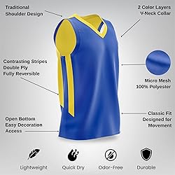 Liberty Imports Reversible Men's Mesh Athletic