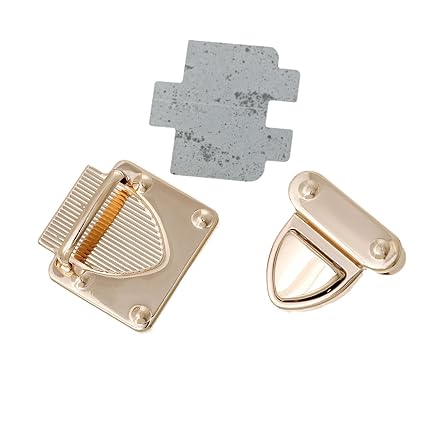 Cosa 80400 Mappenschloss für Taschen Rosegold eckig ca. 3 x 3 cm - 3 Stück