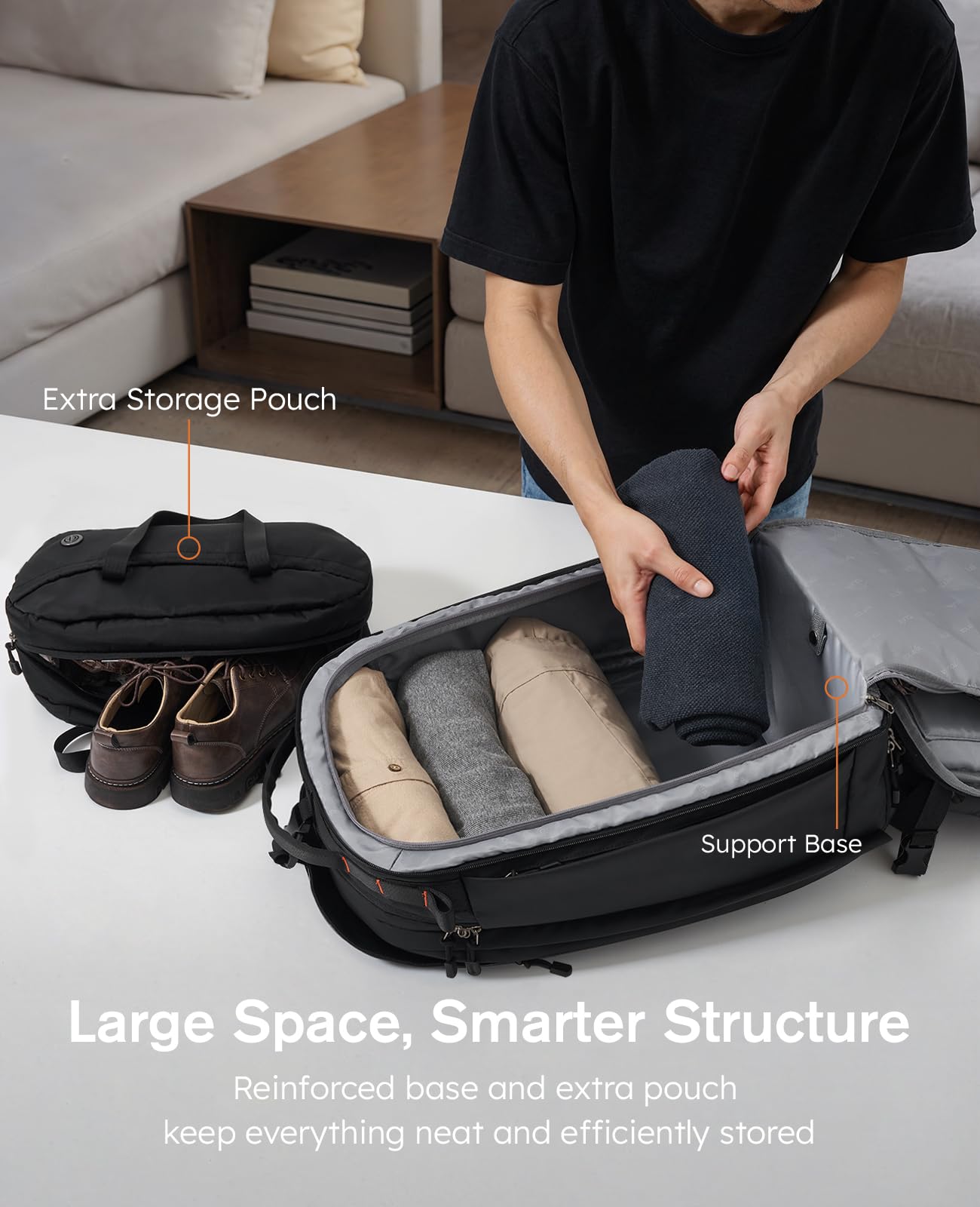 Tolaccea Travel Laptop Backpack, TSA Friendly Flight Approved Carry-on Business Rucksack Work Backpack with Extra Toiletry Bag, Dual Storage for 17.3