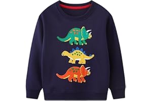 Winzik Boys Sweatshirt Toddler Shirt Kids Halloween Christmas Novelty Crewneck Pullover Cotton Tops Clothing 2-7Y