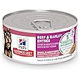 Hill's Science Diet Puppy, Puppy, Small & Mini Breeds Puppy Premium Nutrition, Wet Dog Food, Beef & Barley Loaf, 5.8 oz Can, Case of 24