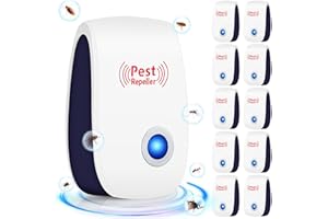 JAHY2TECH 10Pcs Ultrasonic Pest Repellent Control Pest Repeller Plug in Bug Repellent Indoor Mice Spider Repellent for House Electronic Mouse Repellent Indoor Repel Flea,Rodent,Rats,Roache,Cockroaches,Fruit Fly