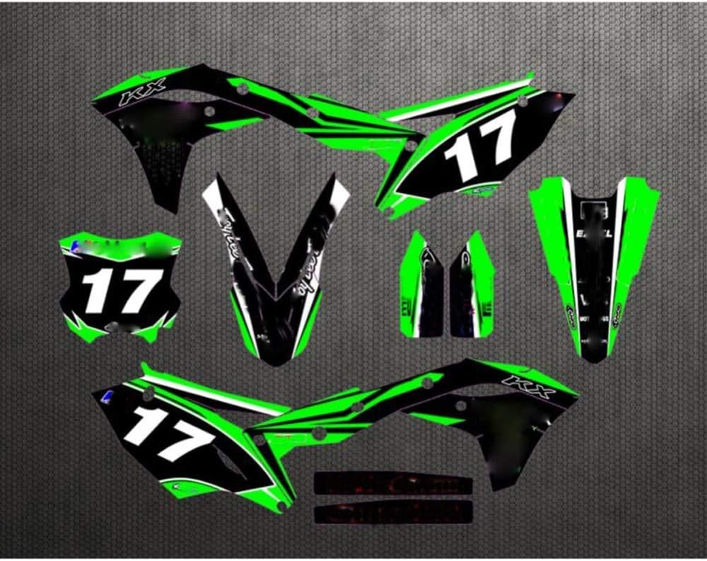 20172018 para Kawasaki KX250F Número personalizado libre 17 gráficos y