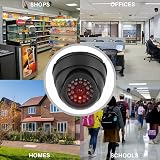 JUSTOP Dome Dummy CCTV Camera Twin Pack Black Outdoor Indoor Waterproof view 5