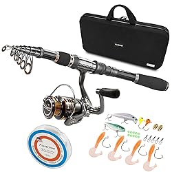 PLUSINNO Telescopic Fishing Rod and Reel Combos
