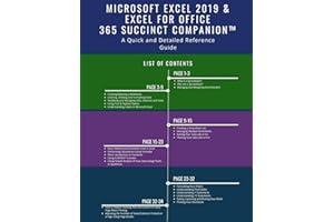 Microsoft Excel 2019 & Excel for Office 365 Succinct Companion™: A Quick and Detailed Reference Guide