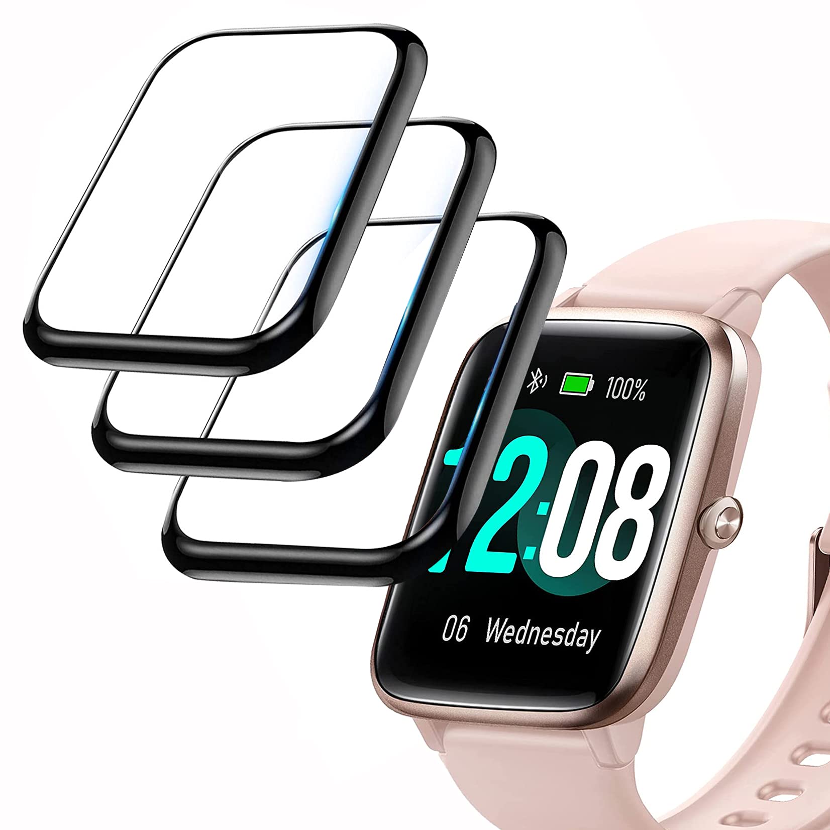 ID205L Screen Protector, [3 Pack] Giaogor Full Coverage Screen Protector Protective Cover Saver for Veryfitpro ID205L ID205 ID205U ID205G Smartwatch (3 pack)