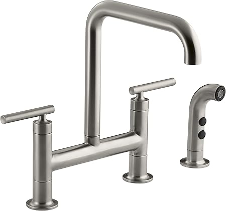 Kohler K 7548 4 Vs Purist Deck Mount Bridge Faucet With Sidespray
