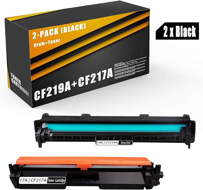Amazon.com: 2 Pack (1 x Toner & 1 x Drum) Compatible 17A | CF217A Toner Cartridge and 19A 
