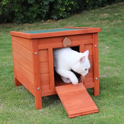 BUNNY BUSINESS Hide House Rabbit Guinea Pig Cat 50x42x43cm Red