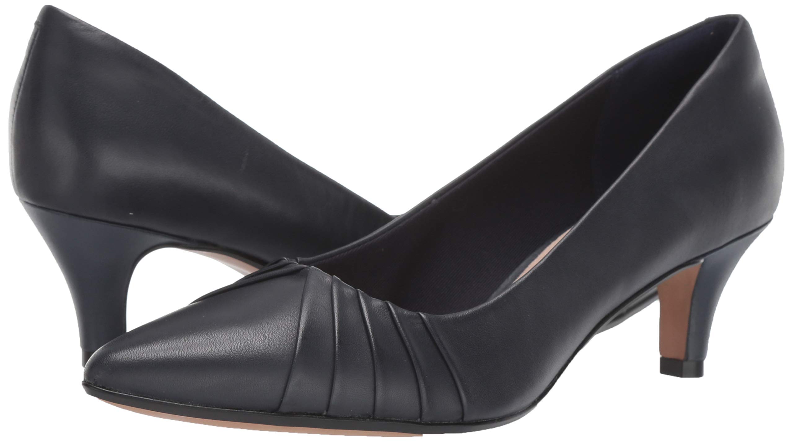 Clarks Linvale Crown Kitten Heel PUMPS Navy Leather 6 US / 36 EU for sale online | eBay