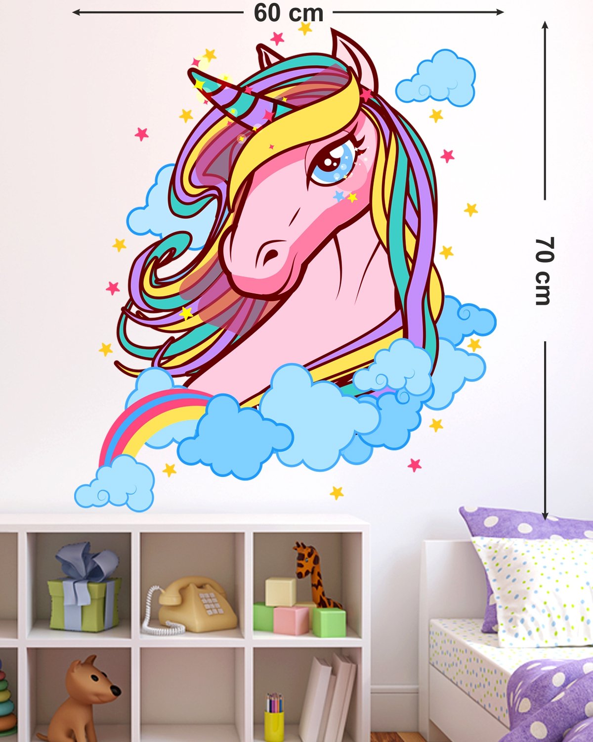 Buy Wallmonks Cute Unicorn Wall Sticker Online At Low Prices In India Amazon In